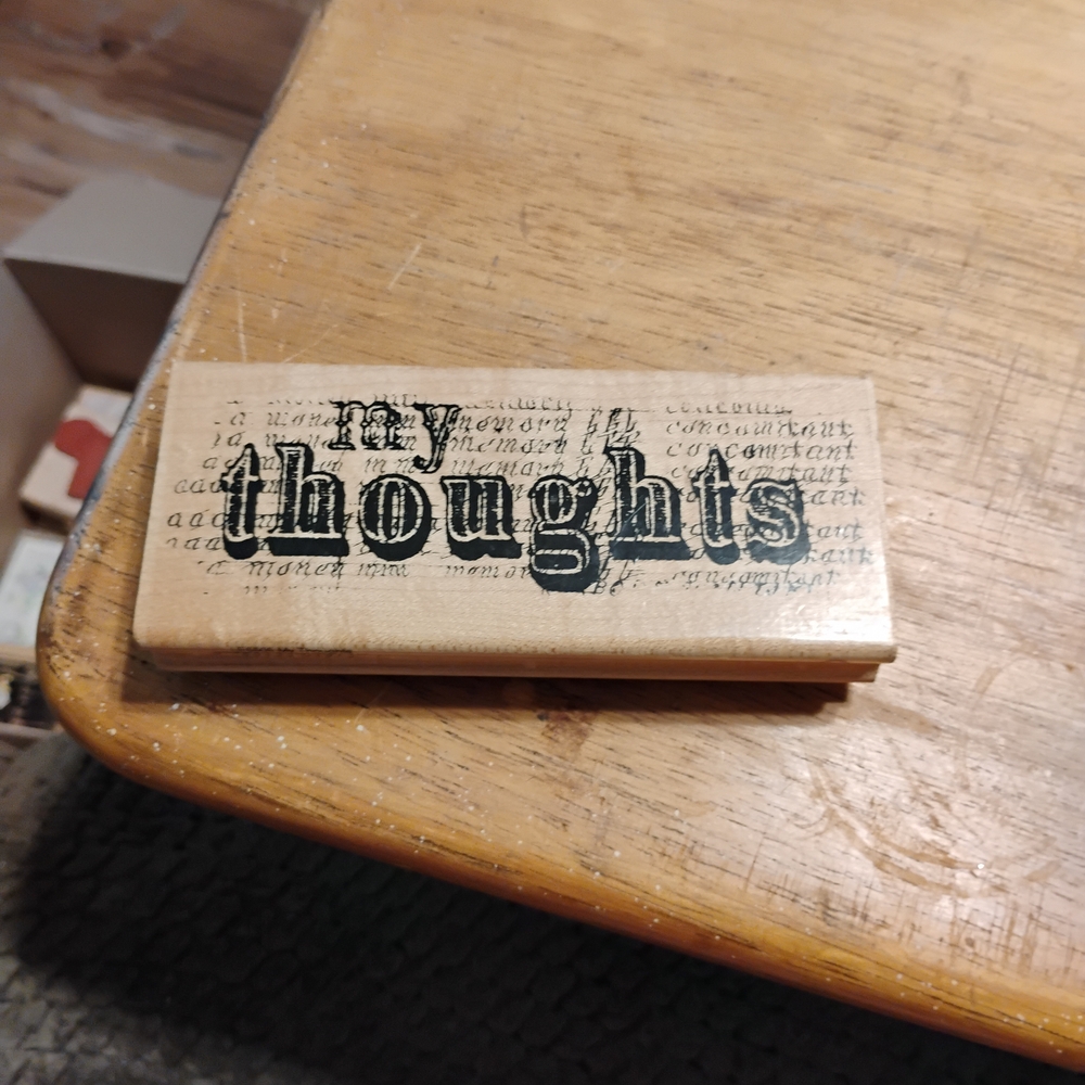 My Thoughts Rubber Stamp